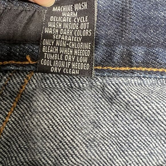 Marithe Francois Girbaud Wide Leg Baggy Jeans Dark Wash Plaid Pattern 40x29 - Picture 11 of 11